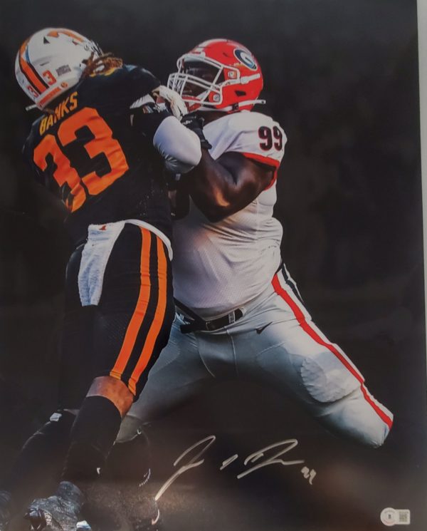 Jordan Davis Autographed Georgia Bulldogs 16x20 Spotlight vs Tennessee