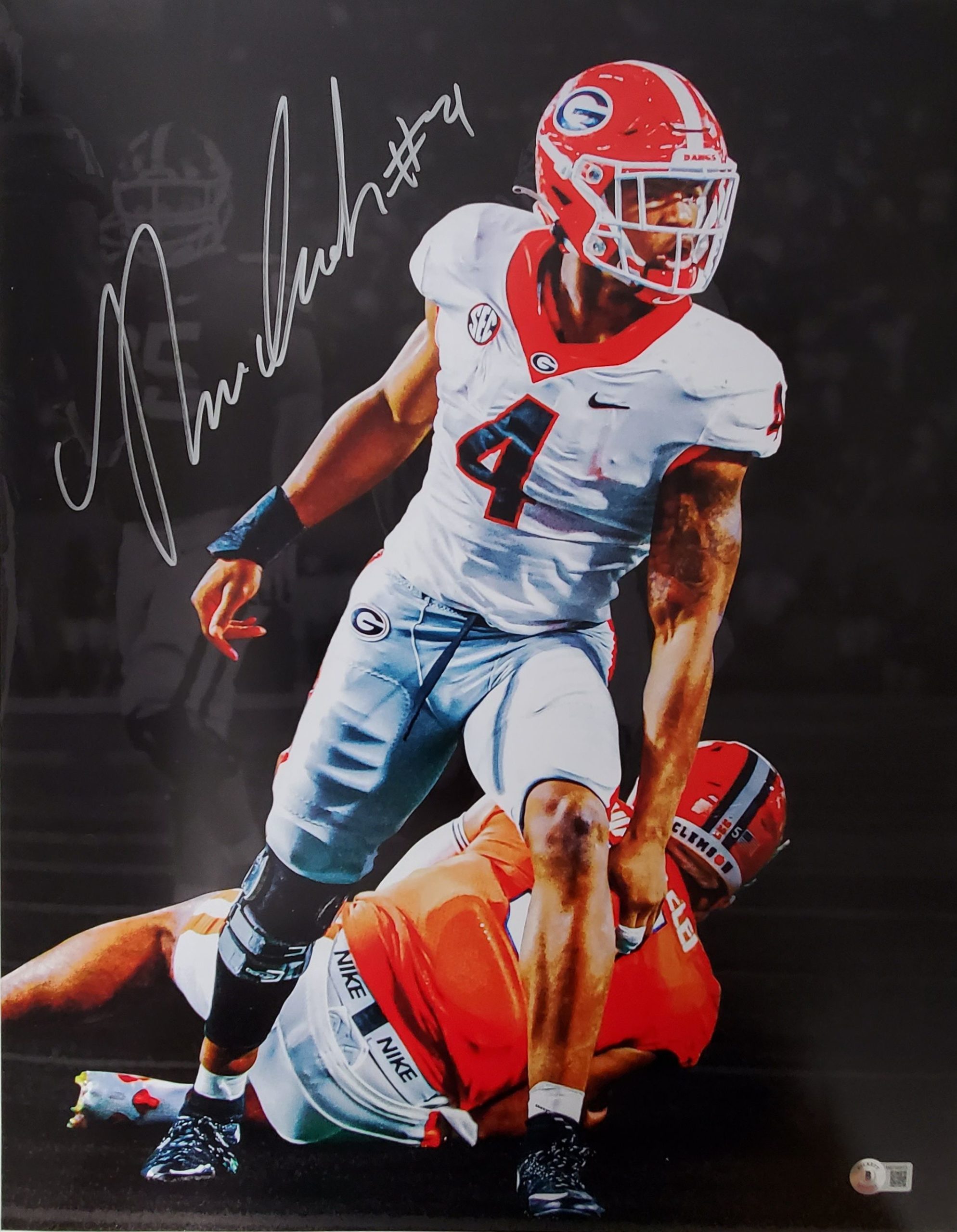 Nolan Smith Autographed Georgia Bulldogs 16×20 Spotlight Photo « Bulldogs  Battling Breast Cancer