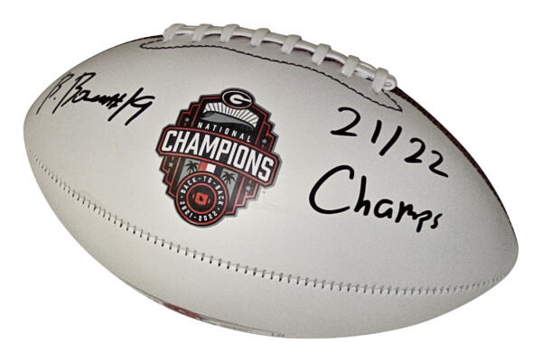 Brock Bowers Hand Signed National Championship Football - Image 2
