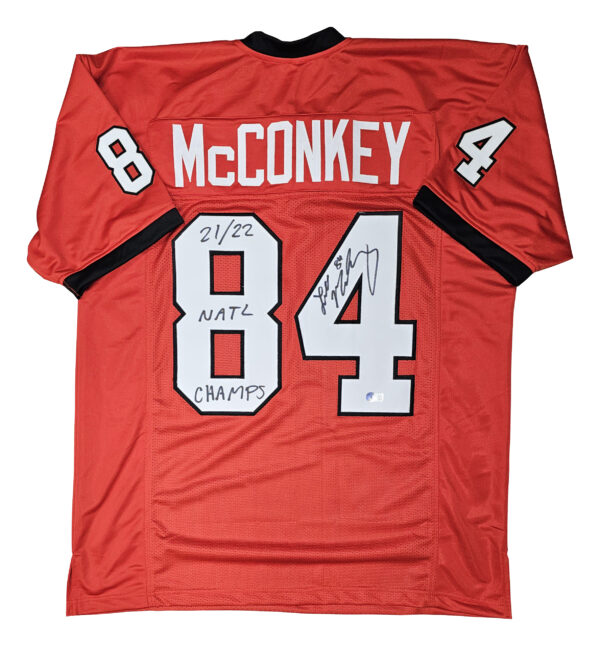 Ladd McConkey Georgia Bulldogs Autographed Jersey With Custom Jersey with Inscriptions - Image 2