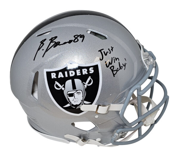 Brock Bowers Autographed Raiders FS Authentic Helmet - Beckett Authentication - Image 2