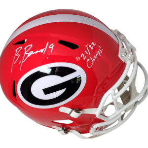 Brock Bowers Autographed Georgia Bulldogs Replica Helmet - Beckett Authentication