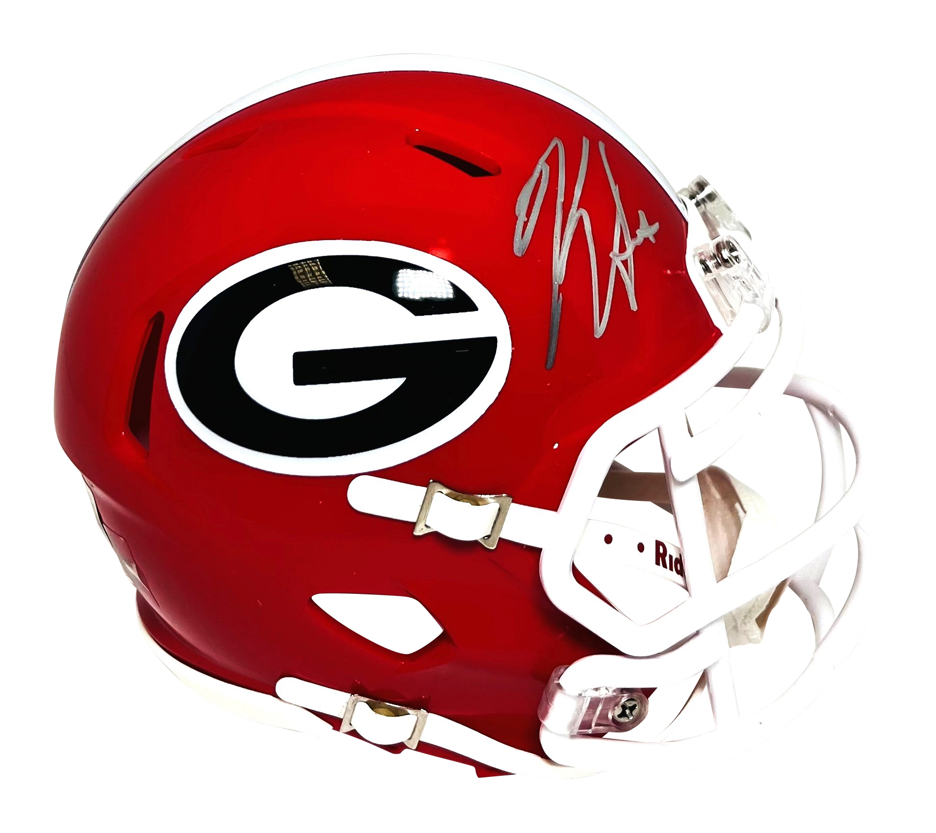 Kirby Smart Autographed Georgia Logo Mini Helmet - Beckett Authentication