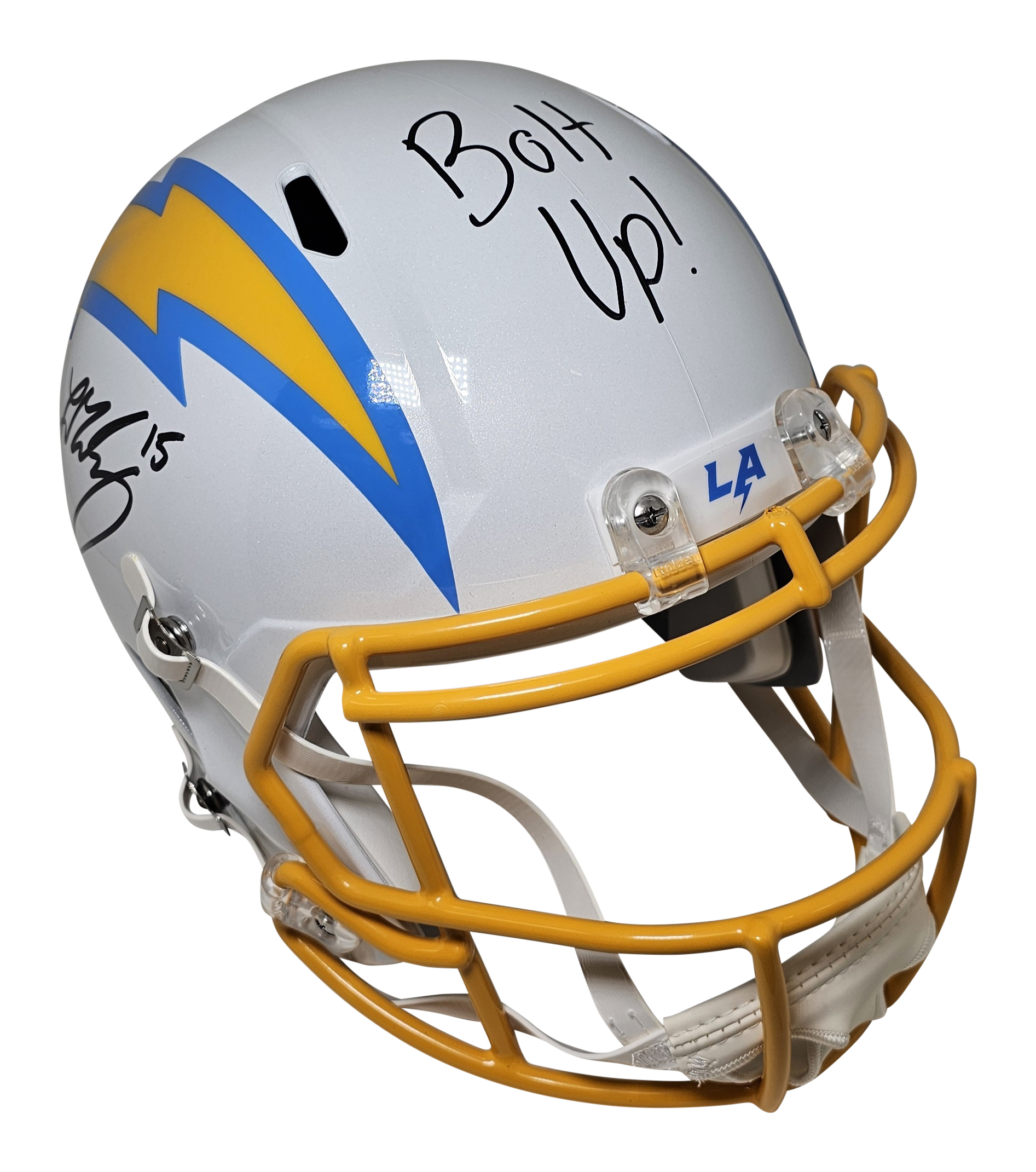 Ladd McConkey Autographed | LA Chargers | FS Replica w/ Bolt Up | Beckett COA - Image 2