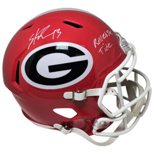 Stetson Bennett Autographed | Georgia Bulldogs FS Replica | w/ Rolled the Tide Insc | Beckett COA