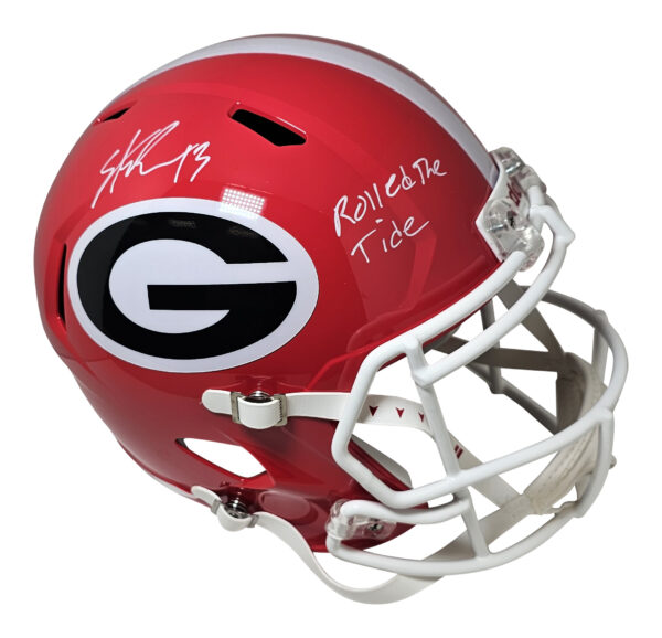 Stetson Bennett Autographed | Georgia Bulldogs FS Replica | w/ Rolled the Tide Insc | Beckett COA - Image 2