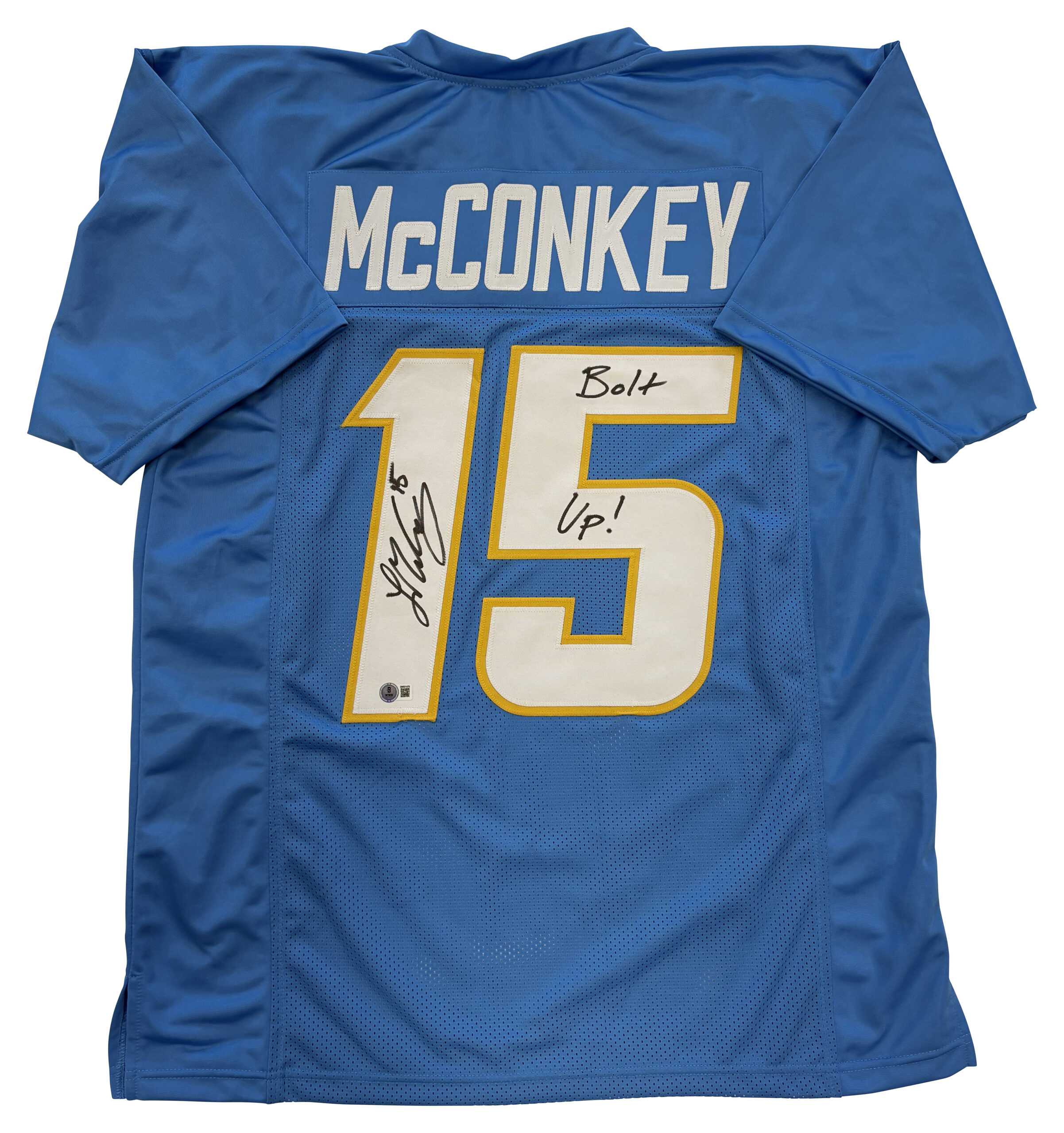 Ladd McConkey Autographed | LA Chargers | Jersey w/ Bolt Up | Beckett COA